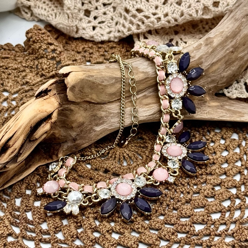 Liz Claiborne Rhinestone Renaissance Baroque Style Necklace